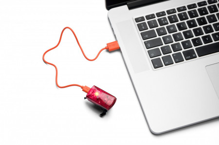 Stop AXA Greenline USB 1 led - Rosu