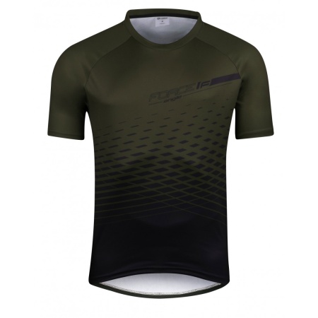 Tricou maneca scurta Force MTB Angle army S
