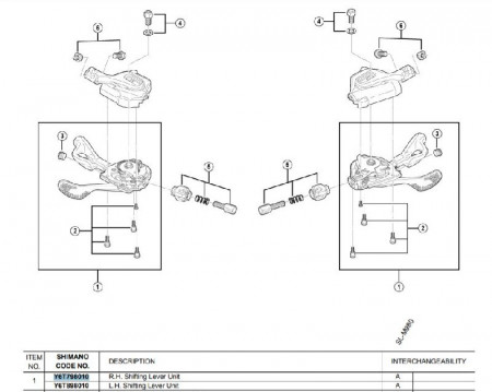 UNITATE DE SCHIMBARE VITEZE DREAPTA SHIMANO SL-M980-I
