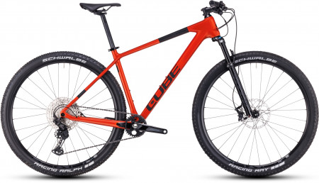 BICICLETA CUBE REACTION C:62 RACE FIREORANGE BLACK 2023