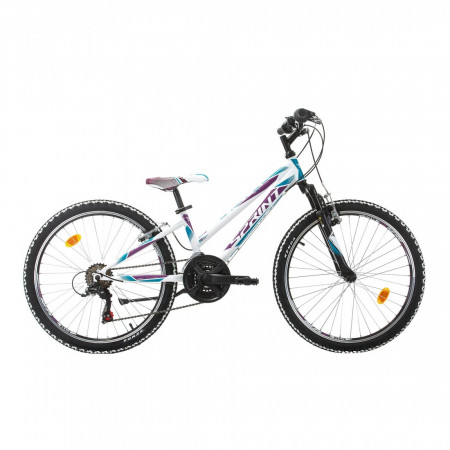 Bicicleta Sprint Calypso 24 Alb Mat/Violet/Turcoaz