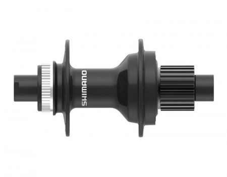 BUTUC SPATE SHIMANO FH-MT410 32H 12 VIT. OLD 142MM AX E-THRU AX 12MM (FARA AX) PT. ROTOR CENTER LOCK FARA PIULITA DE STRANGERE FARA PROTECTIE PT. MONTURA DISCULUI NEGRU AMBALAT IND.