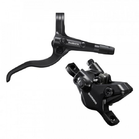FRANA PE DISC SET ASAMBLAT SHIMANO BL-MT401(L) BR-MT420(F) LRVIER ARGINTIU FARA ADAPTOR FARA PLACUTE METALICE(FARA ARIPIOARE) 1000MM(SMBH90SS NEGRU) INCLUDE OLIVA SI INSERTIE CONECTARE NEGRU AMBALAT IND.