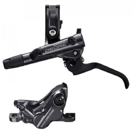 FRANA PE DISC SET ASAMBLAT SHIMANO J-KIT DEORE BL-M6100(L) BR-M6120(F) FARA ADAPTOR PLACUTE METAL FARA ARIPIOARE DE RACIRE FURTUN SM-BH90-SS 1000MM INCLUDE OLIVA & INSERTIE CONECTARE AMBALAT IND.