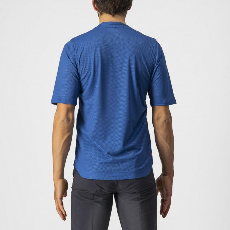 Jersey cu maneca lunga Castelli Trail Tech LS Tee Albastru/Negru XL