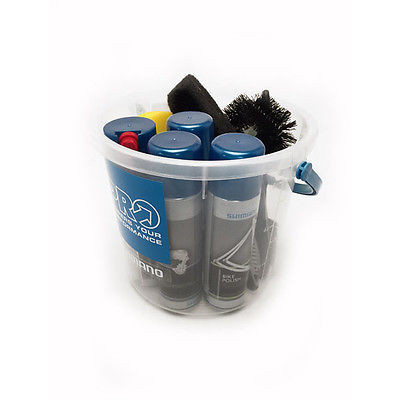 KIT CURATARE & MENTENANTA PRO INCL. SHIMANO DETERGENT 200ML/POLISH PT. BICICLETA 200ML/ULEI PT. LANT & CABLURI 200ML/DEGRESANT 200ML INCL. SET PERII PRO (16)