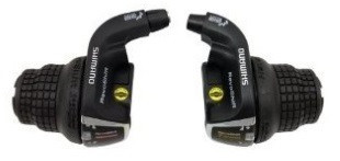 MANETE DE SCHIMBATOR SHIMANO TOURNEY SL-RS35 7X3 VIT. STANGA NEINDEXATA REVO CABLURI 2050MM/1800MM CAMASA NEAGRA 600MM/600MM/300MM AMBALAT IND.