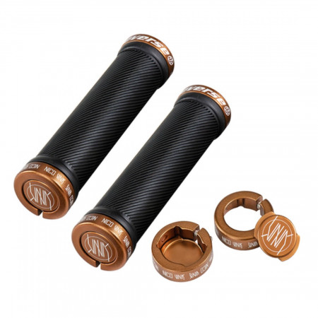 Mansoane Reverse Nico Vink 130/30mm Lock On negru/aramiu