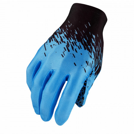 Manusi cu degete SUPACAZ SupaG - negru / albastru neon - M