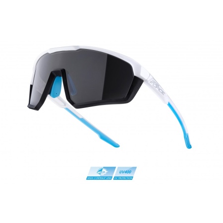 Ochelari Force Apex, lentila negru contrast, alb/gri