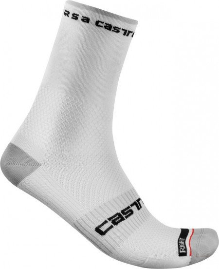 Sosete Castelli Rosso Corsa PRO 15, Alb, 36-39