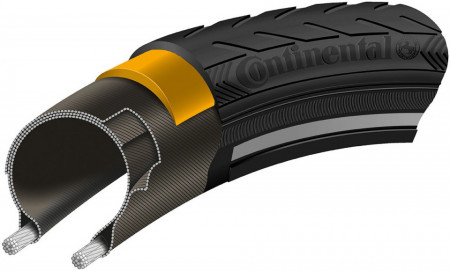 Anvelopa Continental Ride Classic Reflex EXTRA PunctureBelt 42-622 (28*1.6) negru/negru