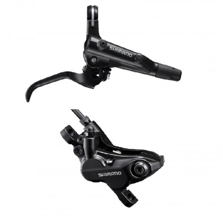 FRANA PE DISC SET ASAMBLAT SHIMANO BL-MT501(R) BR-MT520(R) J-KIT FARA ADAPTOR PLACUTE RESIN (FARA ARIPIOARE) INCL. OLIVA SI INSERTIE CONECTARE FURTUN SM-BH90-SS 1700MM NEGRU AMBALAT IND.
