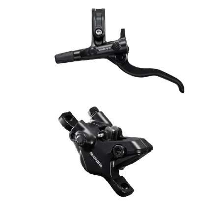 FRANA PE DISC SET ASAMBLAT SHIMANO J-KIT BL-M4100(L) BR-MT410(F) FARA ADAPTOR PLACUTE RESIN FURTUN SM-BH59-SS 1000MM NEGRU INCL. OLIVA & INSERTIE CONECTARE NEGRU AMBALAT IND.