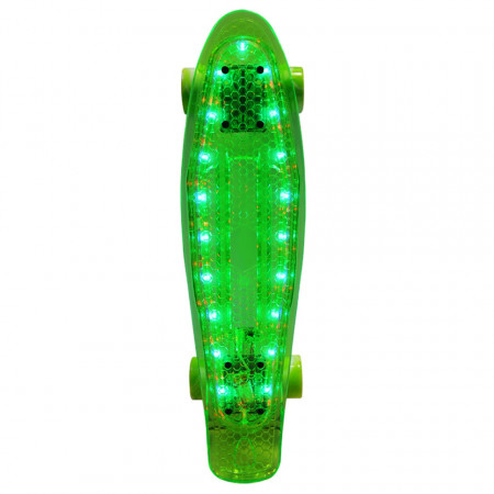 Penny Board Sporter cu LED verde