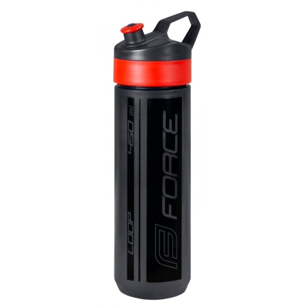 Bidon Force Loop 0.45L Negru-transparent/rosu