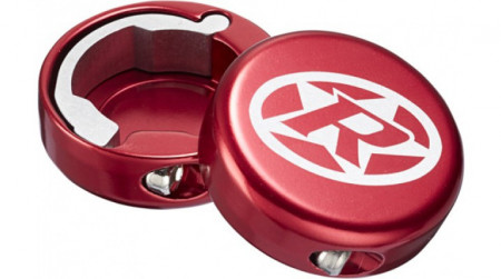 Capete ghidon Reverse lock-on aluminiu rosii