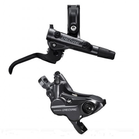 FRANA PE DISC SET ASAMBLAT SHIMANO J-KIT DEORE BL-M6100(R) BR-M6120(R) FARA ADAPTOR PLACUTE METAL FARA ARIPIOARE DE RACIRE FURTUN SM-BH90-SS 1700MM INCLUDE OLIVA & INSERTIE CONECTARE AMBALAT IND.