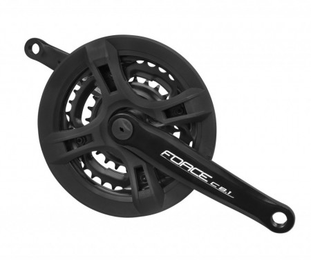 Pedalier Force C8.1 Fe 42/34/24T 170 mm negru