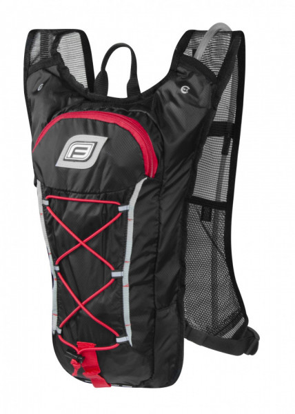 Rucsac FORCE PILOT 10 l+2L rezervor, negru-rosu