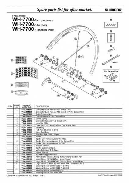 SENZOR MAGNET SENSOR SHIMANO WH-7700