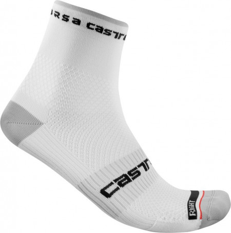 Sosete Castelli Rosso Corsa PRO 9, Alb, 36-39