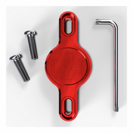 Suport Apple AirTag pentru cadru Muc-Off Secure Tag Holder V2 Rosu