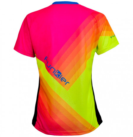 Tricou polo FUNKIER Termoli-W Enduro Women S/S - Fluor Yellow/Pink M