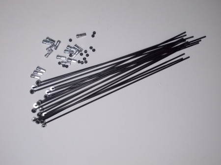 COMPONENTE PT. ROATA SHIMANO WH-M575 SPATE SPITA 260MM X 16 SAIBA X 16 NIPLU X 16 DISTANTIER SPITA X 9 AMBALAT IND.
