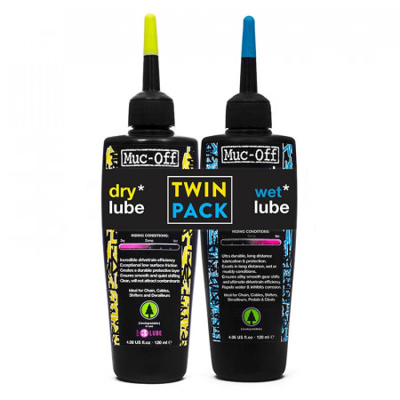 Set uleiuri lant Muc-Off Twin Pack DrysiWet, 120ml