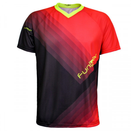 Tricou FUNKIER Termoli Enduro Men S/S - Black/Red 2XL