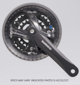 ANGRENAJ PEDALIER SHIMANO ACERA FC-M361-L 48X38X28T BRAT 170MM PT. 8/7 VIT. PE SPATE PT. LANT HG CU CG COMPATIBIL CHAINCASE NEGRU AMBALAT IND.