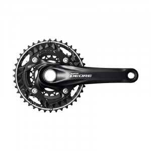 ANGRENAJ PEDALIER SHIMANO DEORE FC-M612-L 40X30X22T BRAT 175MM PT. 10 VIT. PE SPATE 2-PCS FC FARA CG INCOMPATIBIL CHAINCASE INCL. BUTUC PEDALIER SM-BB52 NEGRU VRAC