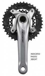 ANGRENAJ PEDALIER SHIMANO DEORE FC-M615-S 38X24T BRAT 170MM PT. 10 VIT. PE SPATE 2-PCS FC FARA CG INCOMPATIBIL CHAINCASE INCL. BB SM-BB52 AGRINTIU AMBALAT IND.