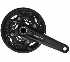 ANGRENAJ PEDALIER SHIMANO DEORE FC-MT500-3 40X30X22T BRAT BRAT 170MM PT. 10 VIT. PE SPATE 2PCS FC FARA BUTUC PEDALIER FARA CG PT. CHAINLINE 50.0MM NEGRU AMBALAT IND.