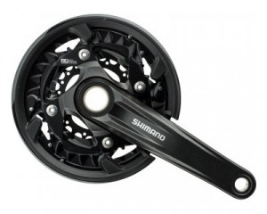 ANGRENAJ PEDALIER SHIMANO DEORE FC-MT500-3 40X30X22T BRAT BRAT 170MM PT. 10 VIT. PE SPATE 2PCS FC FARA BUTUC PEDALIER FARA CG PT. CHAINLINE 50.0MM NEGRU AMBALAT IND.