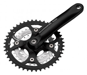 ANGRENAJ PEDALIER SHIMANO FC-M460 44X32X22T BRAT 175MM PT. 9 VIT. PE SPATE HOLLOWTECH COMPATIBIL CHAINCASE PT. CHAINLINE 47.5/50MM FARA CG BRAT/4-ARM SPIDER/44T NEGRU 32T/22T ARGINTIU VRAC