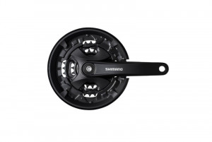 ANGRENAJ PEDALIER SHIMANO FC-MT101 PT. 9 VIT. BRAT 175MM 40X30X22T CG INCL. SURUBURI DE FIXARE INCOMPATIBIL CHAINCASE NEGRU AMBALAT IND.