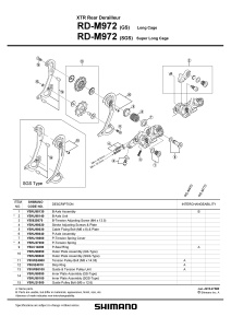 ANSAMBLU B-AXLE SHIMANO RD-M972