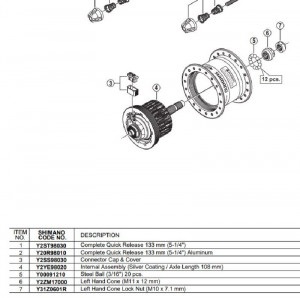 ANSAMBLU SHIMANO DH-3R35-A-NT AX 140MM SILVER COATING