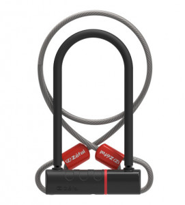 Antifurt U-Lock ZEFAL K-Traz U11 11mm + Cablu 10mm/120cm - Grey/Black