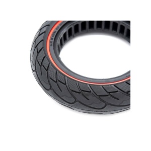 Anvelopa plina ultra-usoara 10x2.5 pentru jante 34mm Negru/Rosu - Img 4