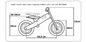 Bicicleta copii Seven Star Wars BB8 Wooden Balance Bike - Img 3