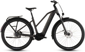 BICICLETA ELECTRICA CUBE TOURING HYBRID COMFORT SLX 800 TRAPEZE CHARCOAL CHROME 2026 46 cm