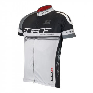 Bluza ciclism Force Lux maneci scurte negru/alb XS - Img 2