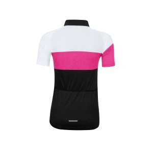 Bluza ciclism Force View Lady maneci scurte negru/alb/roz XL - Img 2