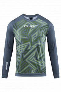 BLUZA CUBE ATX ROUND NECK TM L/S OLIVE GREY XXL
