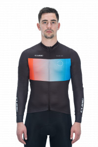 BLUZA CUBE TEAMLINE L/S BLACK-BLUE-RED L - Img 2