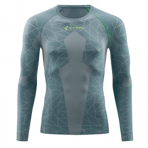 BLUZA DE CORP CUBE RACE BE COOL L/S GREY GREEN M