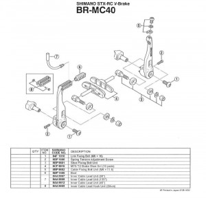 BURDUF SHIMANO BR-MC40 #8BP 1400
